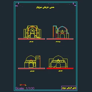 پلان مصلی تاریخی سبزوار