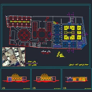 پلان حمام ابراهیم آباد اردبیل