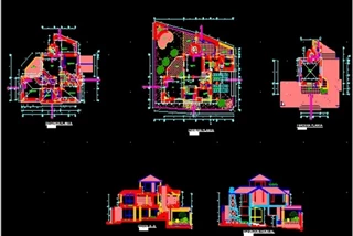 دانلود, نقشه ویلای تریبلکس لاکچری 