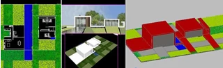 دانلود, پلان تری دی خانه مینیمال با رندرها