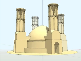  3 بعدی  آب انبار 4 بادگیری ایرانی