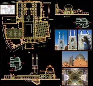 پلان مسجد جامع یزد 