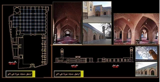پلان مسجد میرزا علی اکبر اردبیل