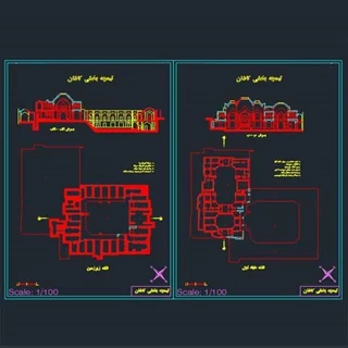 پلان تیمچه بخشی کاشان