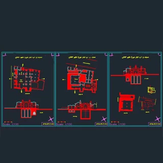 پلان مسجد و آب انبار میرزا مقیم (وزیر) کاشان