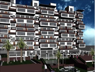  مجتمع مسکونی با رویکرد معماری پایدار   همراه با رندر ۳max 