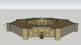 3 بعدی اسکچاپ کاروانسرای خان خوره آباده