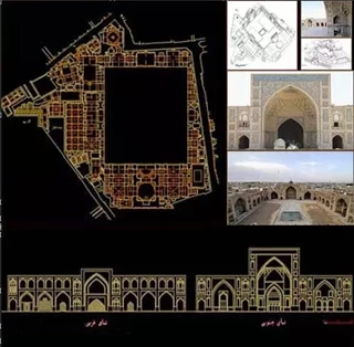 پلان مسجد حکیم اصفهان 