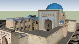  اسکچاپ بقعه پهلوان محمود، تری دی بقعه پوریای ولی
