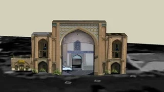 3 بعدی سردر عالی قاپو قزوین