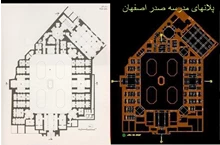 پلان مدرسه علمیه صدر اصفهان