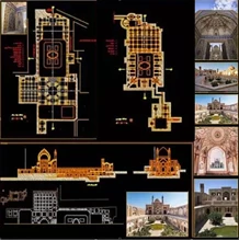 پلان مسجد مدرسه آقابزرگ کاشان