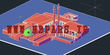 پلان و برشها  و طرح سه بعدی مسجد جامع یزد 