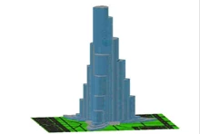 تری دی حجم بیرونی برج خلیفه دبی 