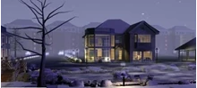 دانلود, 3dmax ویلا در شب