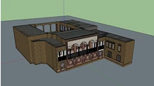  3 بعدی ساختمان تاریخی قدکی تبریز ، اسکچاپ قدکی تبریز
